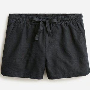EUC J. Crew Black Seaside Short in Linen Blend XXL